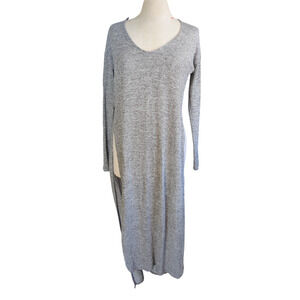 Medium Forever 21 gray side slit women's sweater maxi dress #18b